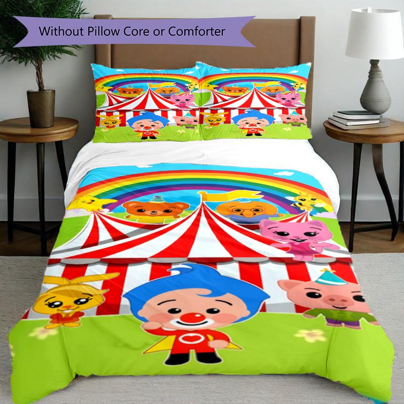 3pcs Duvet Cover Set (1*Duvet Cover + 2*Pillowcase, Without Core), Plim Plim Print Bedding Set, Bedroom Decor, All‑Season, Gift