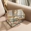 Vintage Glass Jewelry Box & Decorative Flower Vase Organizer