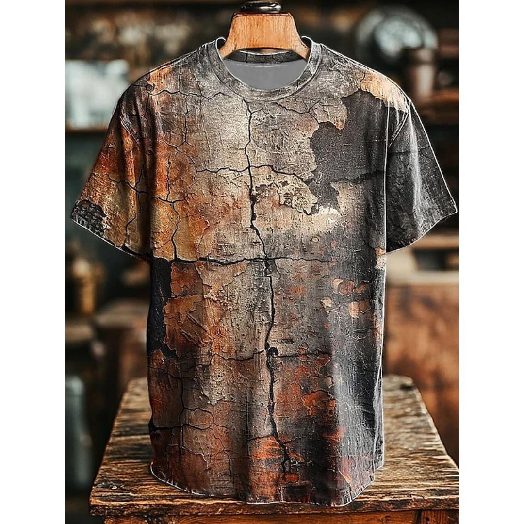 Yinwang Vintage Roest 3D Print Mannen T-shirts Zomer Korte Mouw T-shirt Hip Hop Grote Maten T-shirts Harajuku Y2K Tops Dameskleding 5XL