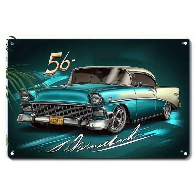 Avant-Garde Automotive Metal Art Painting for Garage Decor