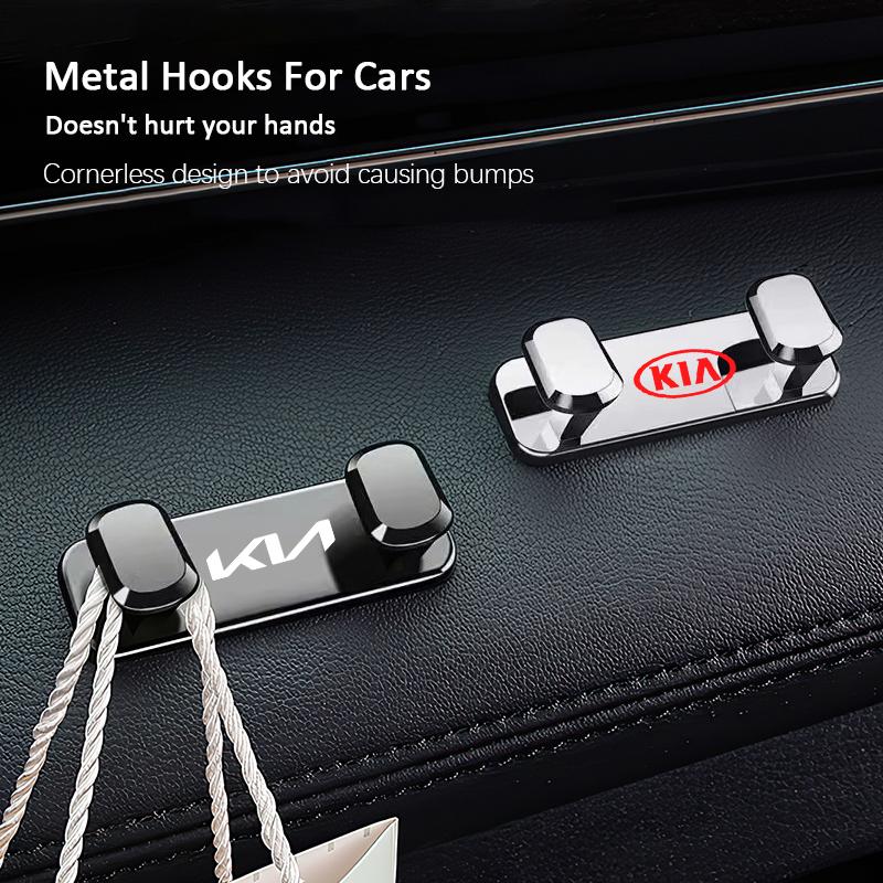 YQOF3 Car Storage Hook Bracket Zinc Alloy Storage Shelf For KIA K3 Sportage Carnival K5 Seltos Pegas KX1 EV5 Sonet EV6 K4 EV3 Ceed K8
