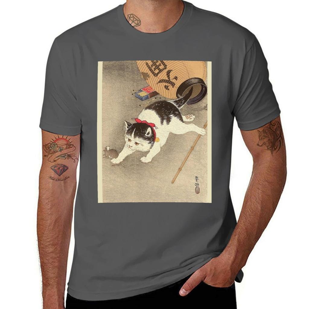 Ukiyoe Japanese Art Cat Tshirt Holiday All Match Tshirt