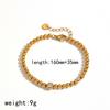 Fashion Wrist Gold Jewelry Stainless Steel Cubic Zirconia Bracelet Trebdy 18K Gold Plated Bracelet for Women