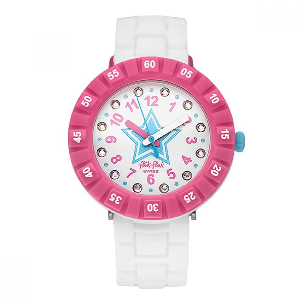 

Flick Flack Kids Plastic Watch Color Explosion Bleue Etoilee Fcsp076 FCSP076