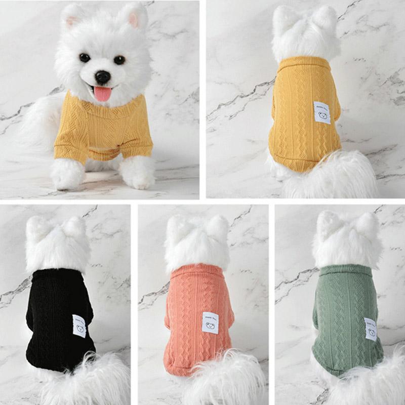 Classic Puppy Dog Knitting Sweater Winter Warm Pet Clothes for Small Dogs Cats Vest Pet Clothing Apparel French Bulldog Costume