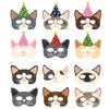 Fiesta de Cumpleaños Infantil Máscaras de Gato de Dibujos Animados Máscara Lindos Gatos Mascota Decoraciones para Fiestas Fiesta de Baby Shower Suministros de Decoración Facial