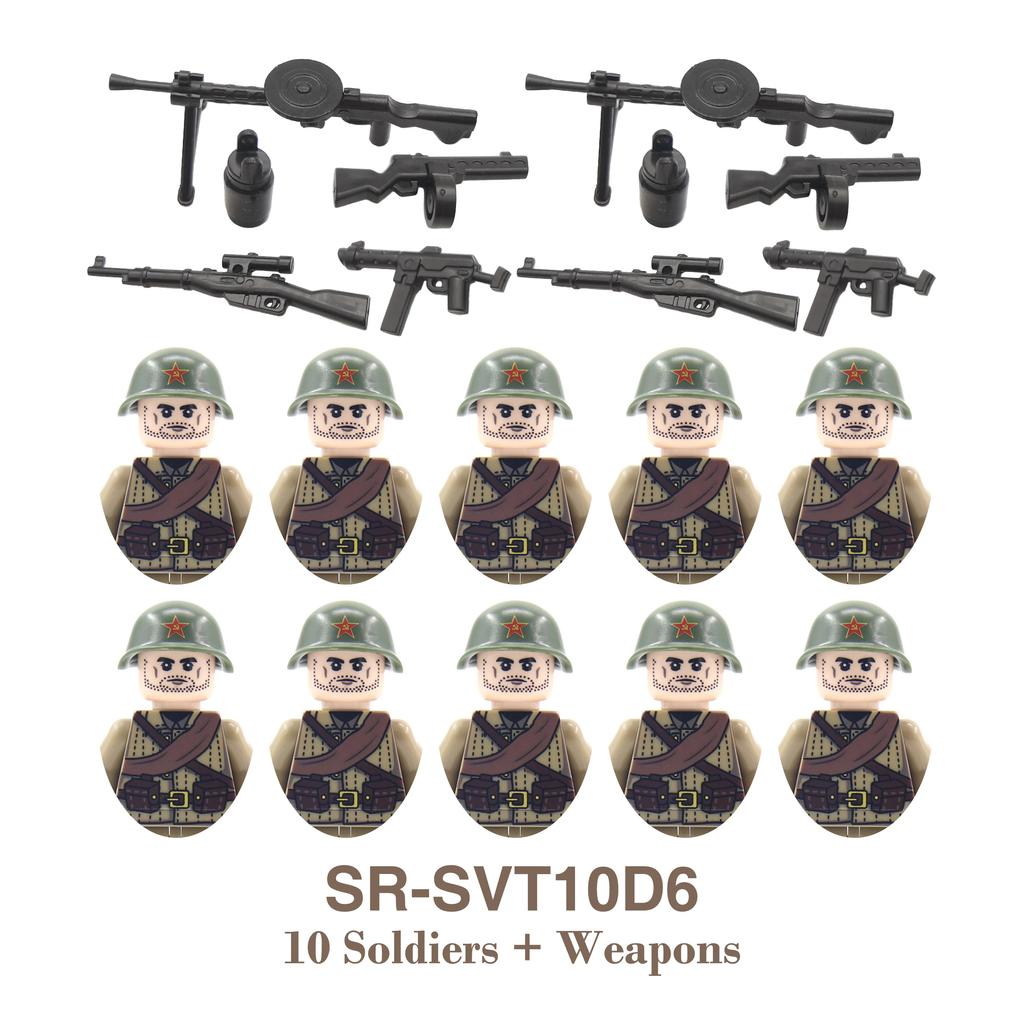 DIY WK2 Infanterie Sanitäter Soldat Motorrad Sowjetische US-Armee Militär Waffe Waffen Baustein Ziegel Kinder Kind Geschenke Spielzeug