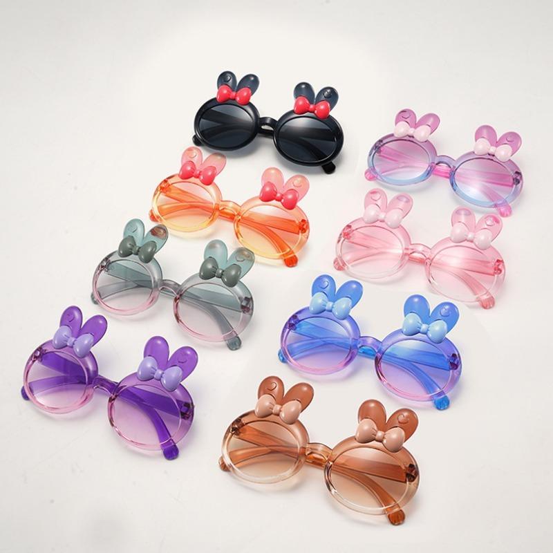 High Quality New Children's Rabbit Sunglasses One Piece Children's Sunshade Spectacles Cute Bow Baby Sun Spectacles