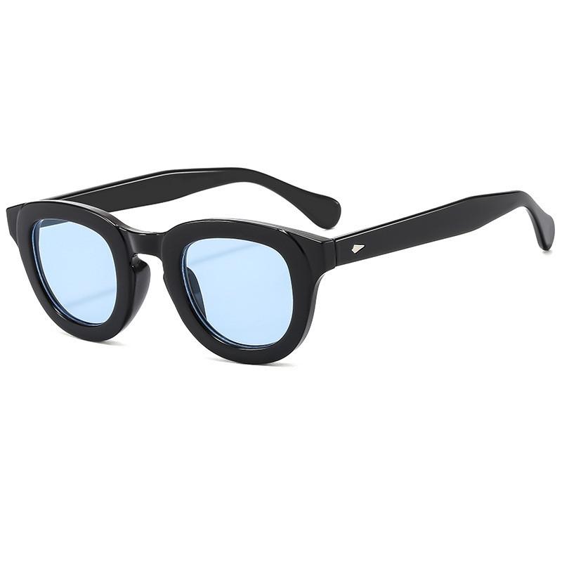Retro American Style Round Sunglasses With Uv400 Protection For Outdoor Travel And Fashion