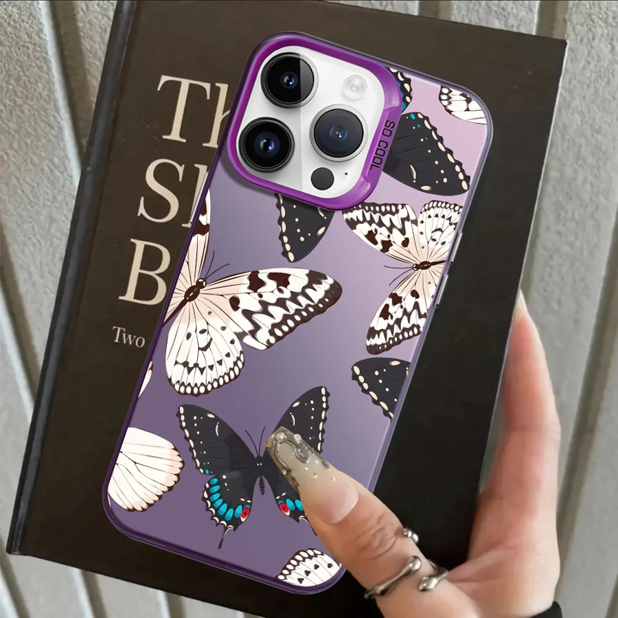 

Back Phone Cover Case for iPhone 17 Pro Max 12 15 Plus Air 13 Pro XR XS 14 16 11 Creative Butterfly iPhone 14 Pro