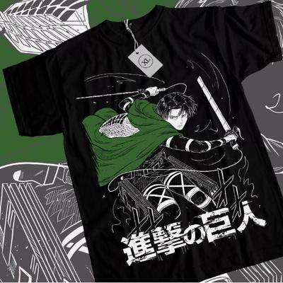 Camiseta Levi AOT Camiseta Attack On Titan Camiseta Eren Mikasa Erwin Hange Camiseta Anime