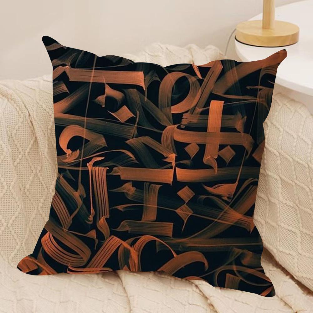P-Pokras L-Lampas Art Cushion Cover Silky Short Plush Double-Sided Printed Pillow Case for Sofa All Seasons Home Decor Gift