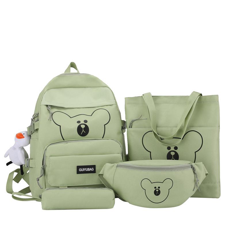 Junior High School Students Backpack Multi-piece Set High School Students Lightweight Ins Campus Sweet Student Backpack