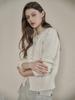 Maxza Sprinkle Button Round Neck Puff Cardigan