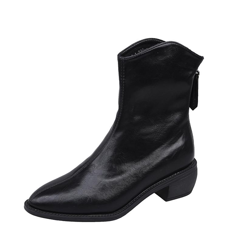 

Распродажа женской обуви. Женские сапоги до середины голени. Классические современные сапоги. Женские сшитые туфли с острым носком и молнией сзади на толстом каблуке. Женские туфли. 39 чёрный