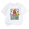 Potdemiel Summer New Pikachu Kids' 100% Cotton T-Shirt, Comfortable and Breathable, Suitable for Boys and Girls