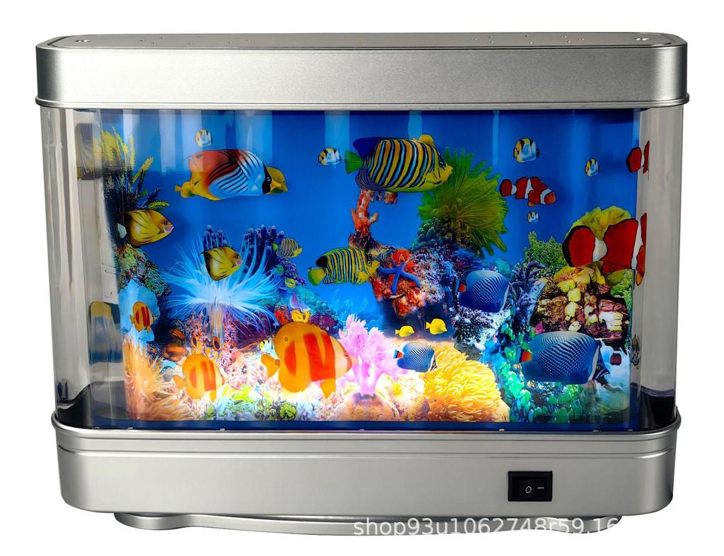 Ornamental LED Aquarium Seascape Fish Light – Desktop Night Decoration Lamp