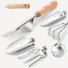 Wooden handle stainless steel garden tool set Gardening flower garden tool set