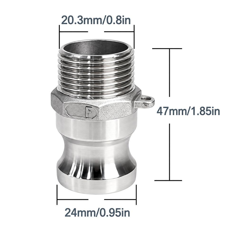 Stainless Steel Quick Connect Fitting Thread Adapter  for Water Oil Pump Pipe Systems
