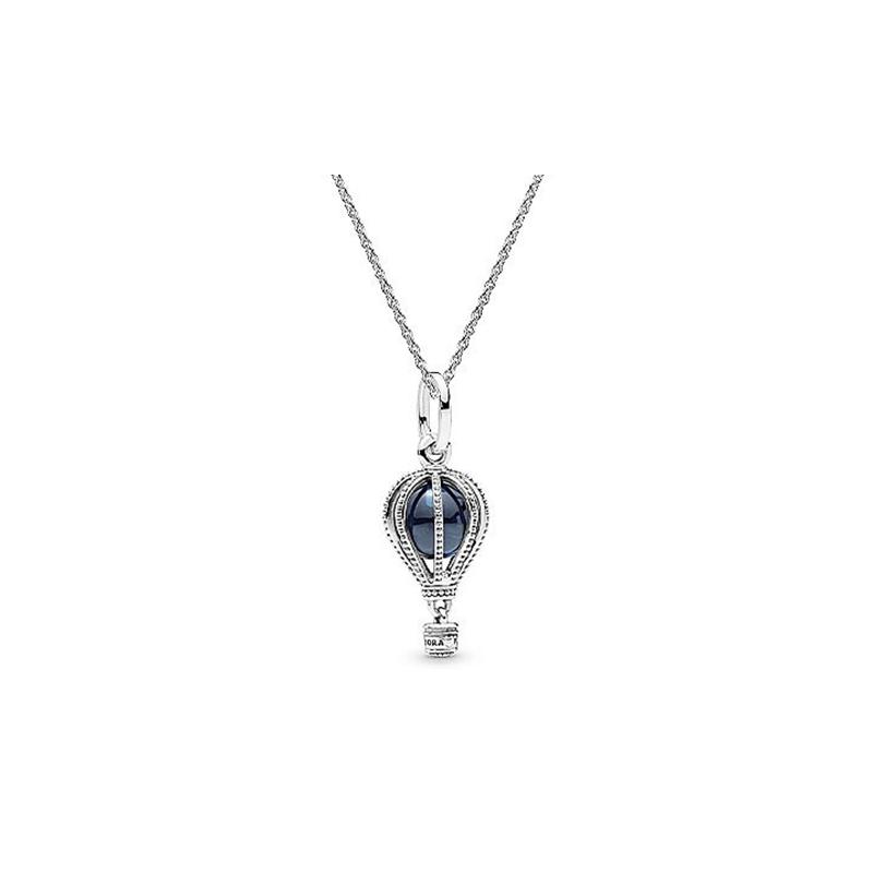 Pandora Fantasy Balloon Set 925 Silver Glass Copper Silver Alloy Necklace Women s XL-1 серебряный