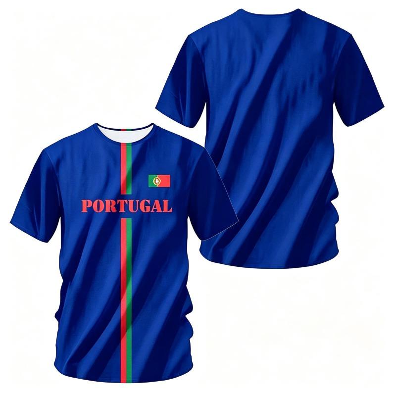 Portugal Football Shirt Print Soccer Jersey National Team Fans Tops