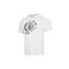 T Shirts Men's White Crew Neck Moderate Straight Fit DM1318-901