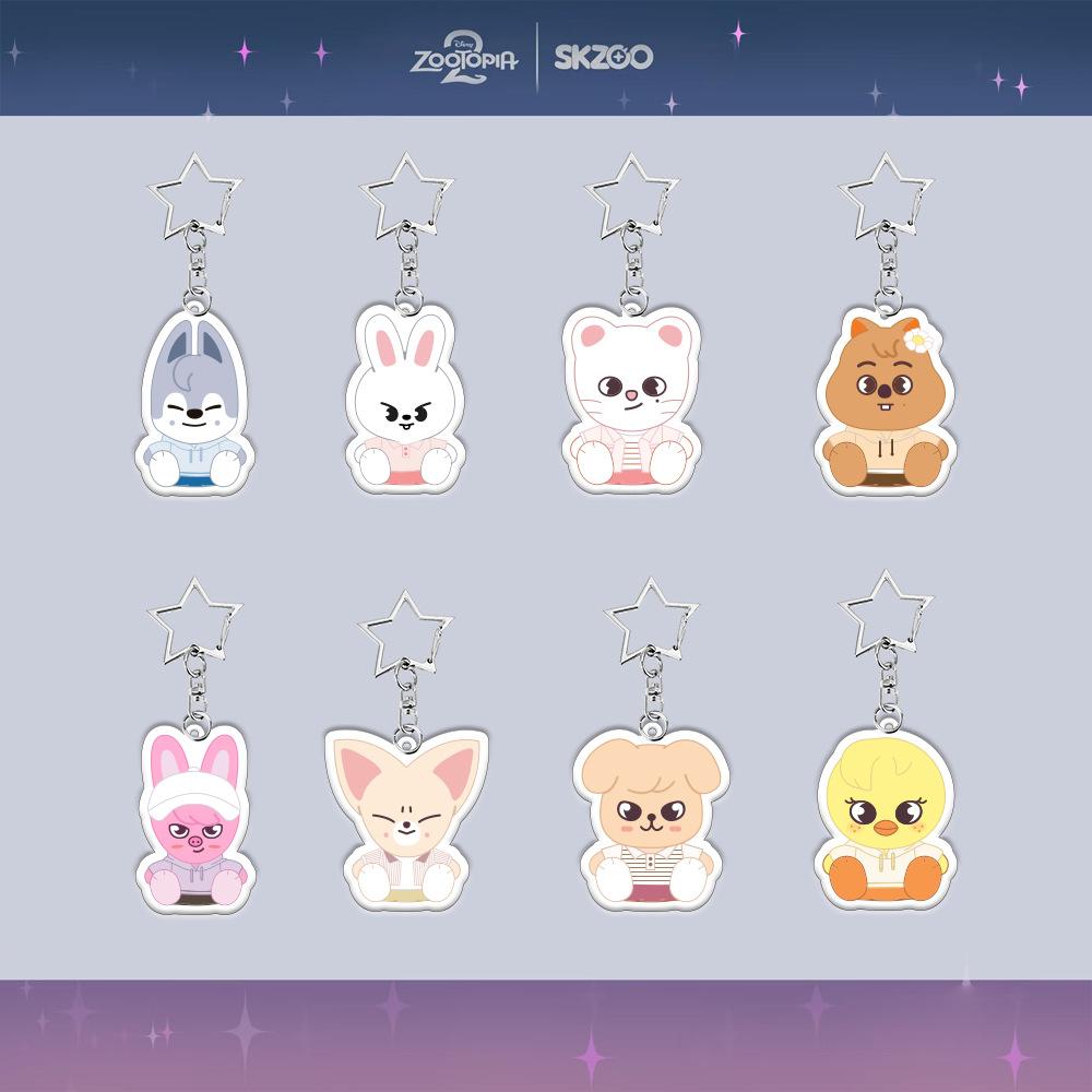 Cartoon Straykids Acrylic Keychain Skzoo New Cartoon Acrylic Keychain Bag Accessories Accessories Felix Star Peripherals