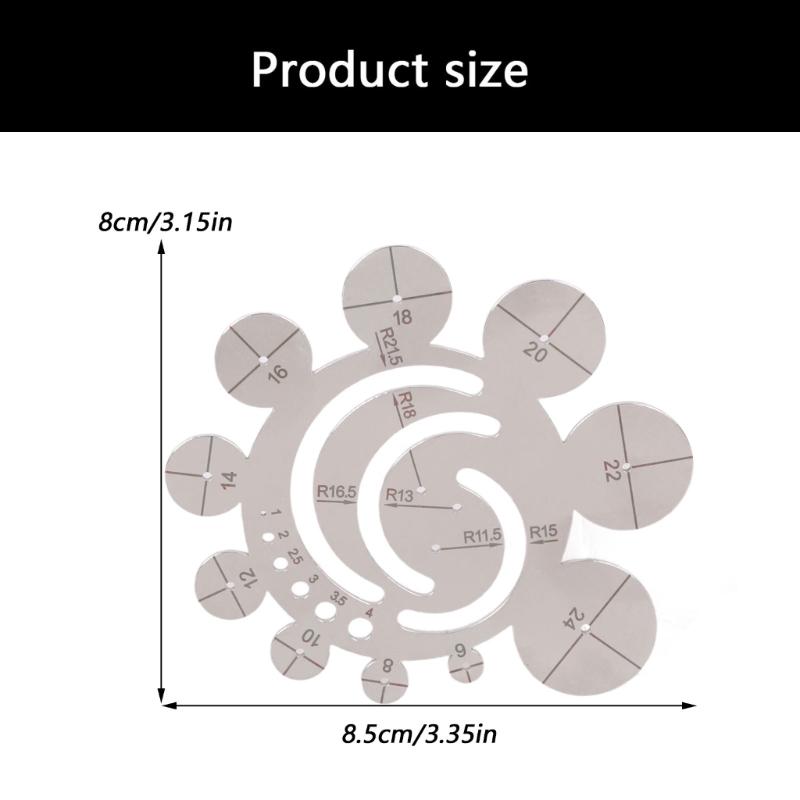 Stainless Steel Circle Gauges Leather Cutting Tool Corner Cutter for Accurate Measurement in Leatherwork