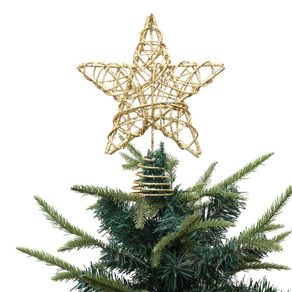 Crafts Christmas Tree Top Star Party Decoration Tree Ornaments New Christmas Tree Decorations