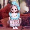 16 CM Mini Mobile 21 Bambole Snodate Giocattolo per Ragazze 3D Grandi Occhi BJD Principessa Abiti Completi Collezione di Abiti Regalo di Bambole per Bambini