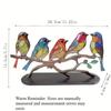 Small Creative Flower Bird Hanging Ornament Cute Bird Figurine Flock Series Home Wall Desktop Table Decor Gift Collection
