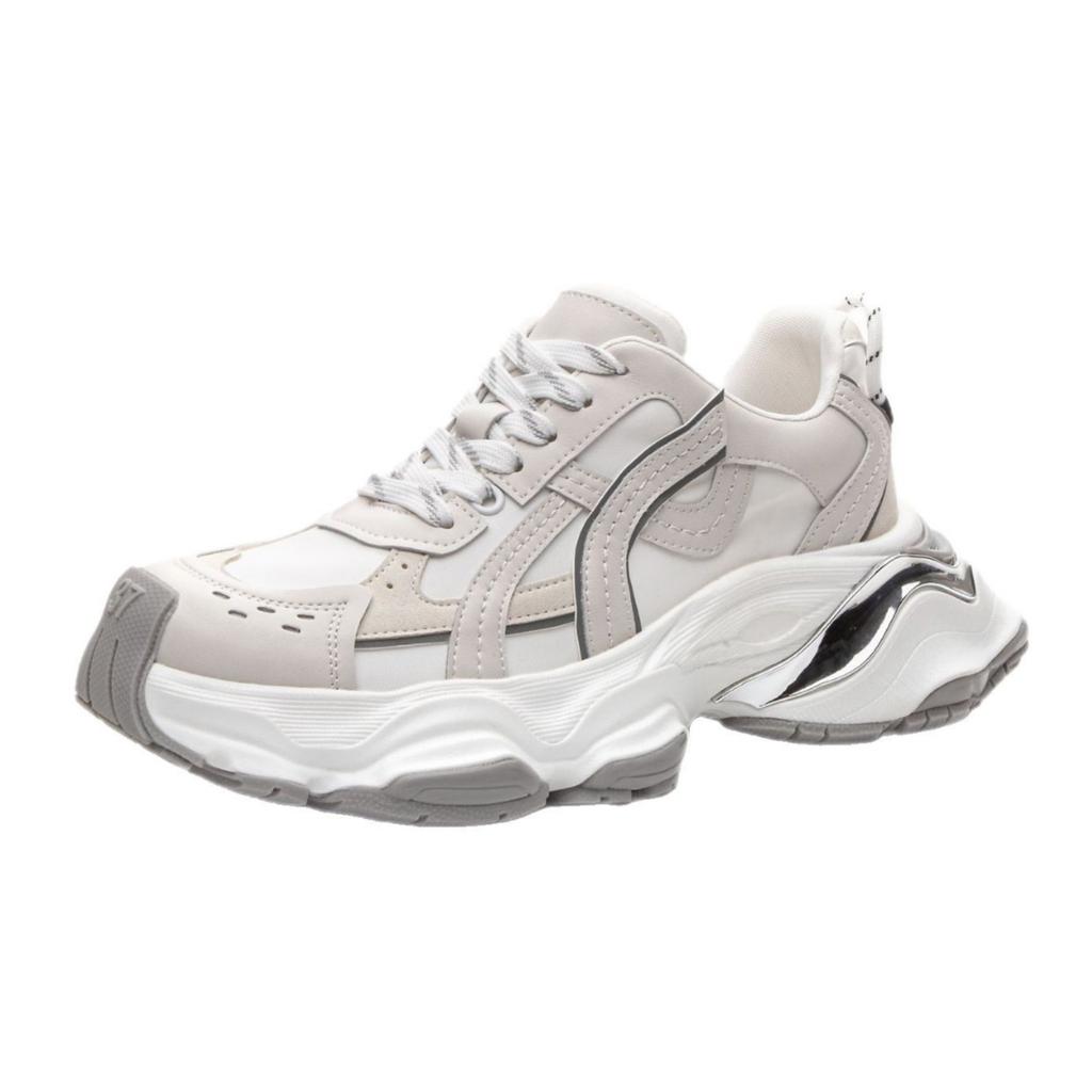 Multi-dimensional Space Leather Thick-soled Heightening Dirty Dad Shoes Women's Summer 2025 New Fashion Trendy Casual Shoes Women