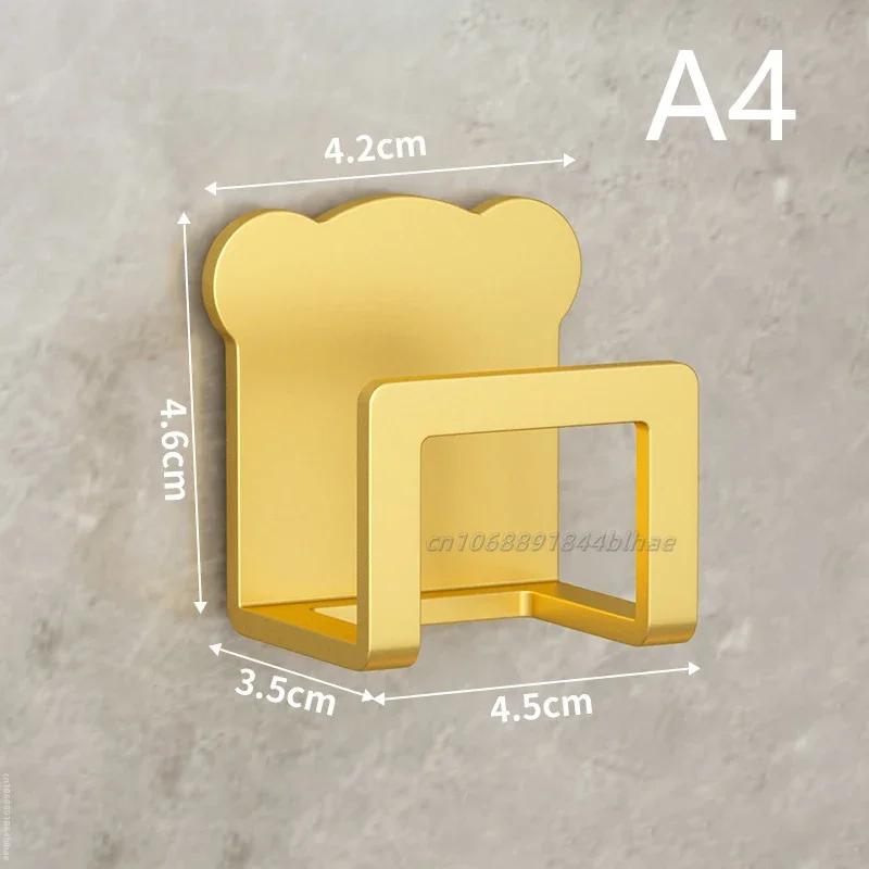 

Держатель для кухонной раковины из нержавеющей стали, самоклеящаяся сушилка для слива, кухонные настенные крючки, органайзер для хранения аксессуаров золотой