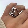 1 Stück Vintage Asymmetrischer Mehrschichtiger Überkreuzter Knoten Daumenring, Damen Modeschmuck Geeignet für Alltag, Party, Geschenk, Freizeit, Strand, Alle Jahreszeiten