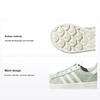 Originals Adifom Superstar Malla 360 C Estética Simple a la Moda Trendy Duraderas Zapatillas de Skate de Caña Baja para Niños Verde Esmeralda Cristalino JR7412