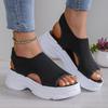 Thick-Soled Fly-Woven Beach Sandals Women'S Summer Breathable Large-Size Foot Sports Sandals Wish
