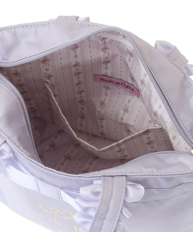 Sac fourre-tout S à poignée à volants Logo de la marque Maison de FLEUR, Lilas, 08000214700