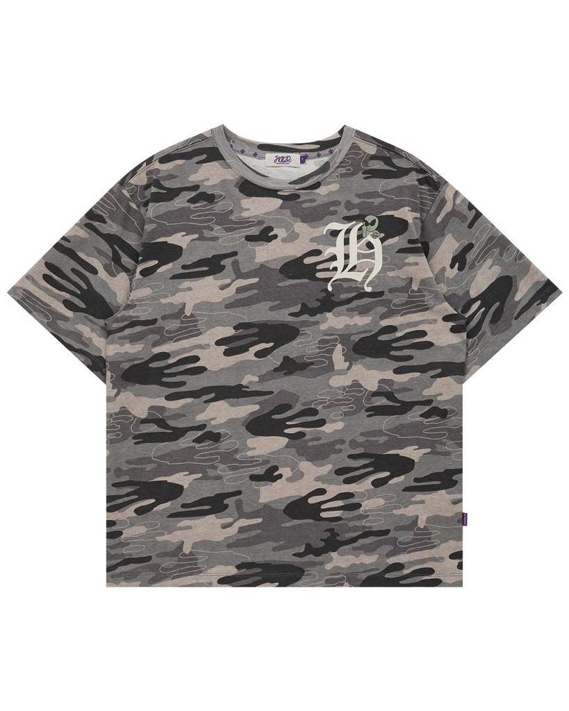 HOODHOOD H Logo Short Sleeve T-Shirt Camo