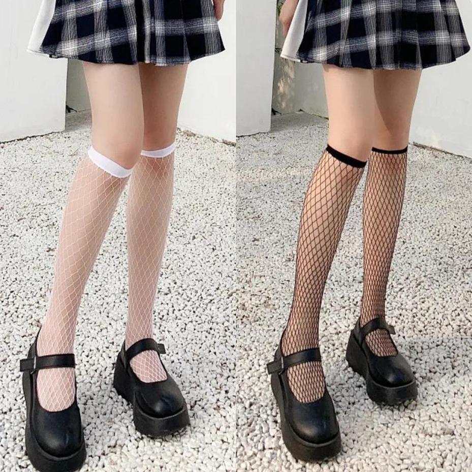 Ladies Sexy Mesh Fishnet Stockings Thigh Stockings Black Tube Socks Lolita Socks Bow Stockings Women Socks Socks Stockings Sexy