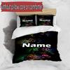 3pcs Duvet Cover Set (1*Duvet Cover + 2*Pillowcase, Without Core), Custom Name Five Nights At Freddy's Pattern Bedding Set, Home Bedroom Decor Gift