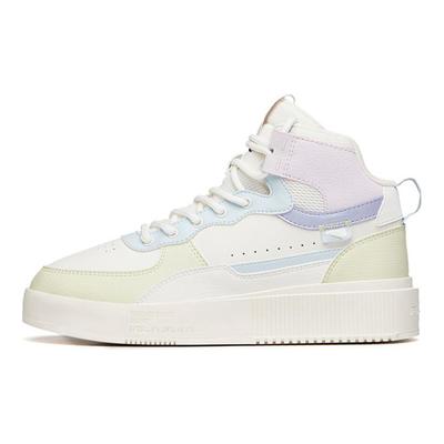 Dicke Sohle Rutschfest Verschleißfest High-Top Skateschuhe Damen Sneaker Weiß Grün 922238011-4