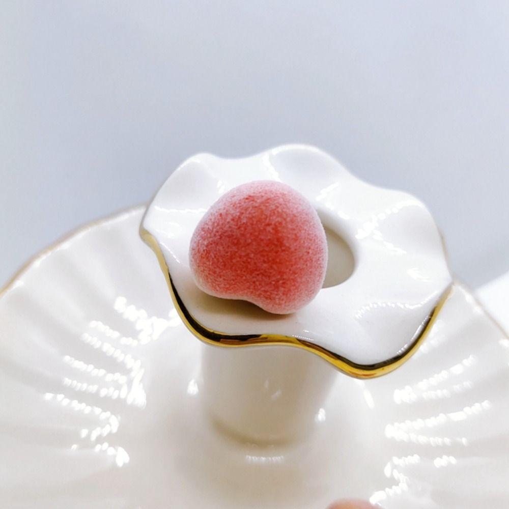20pcs Handmade Honey Peach Model Cartoon Artificial Peach Fruit Material  Bonsai
