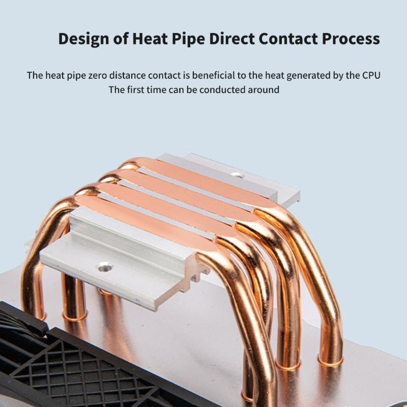 4 Heat Pipe ARGB CPU Air Cooling Fan PWM 4Pin ARGB Cooling Fan For PC Case Computer Hardware Thermal Management