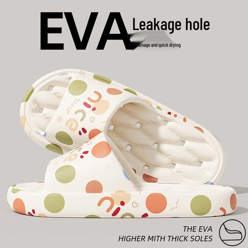 Women's Leakproof Cartoon Print Quick-Dry Slippers - Anti-Slip Soft Sole Sandals for Summer