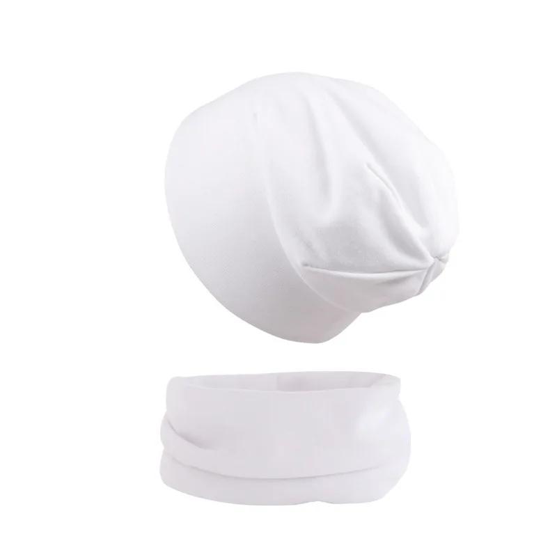 2pcs New Baby Hat Scarf Set Boys Girls Hip Hop Cap Autumn Winter Soft Elastic Beanie Hats Cotton Newborn Bonnet Warm Accessories