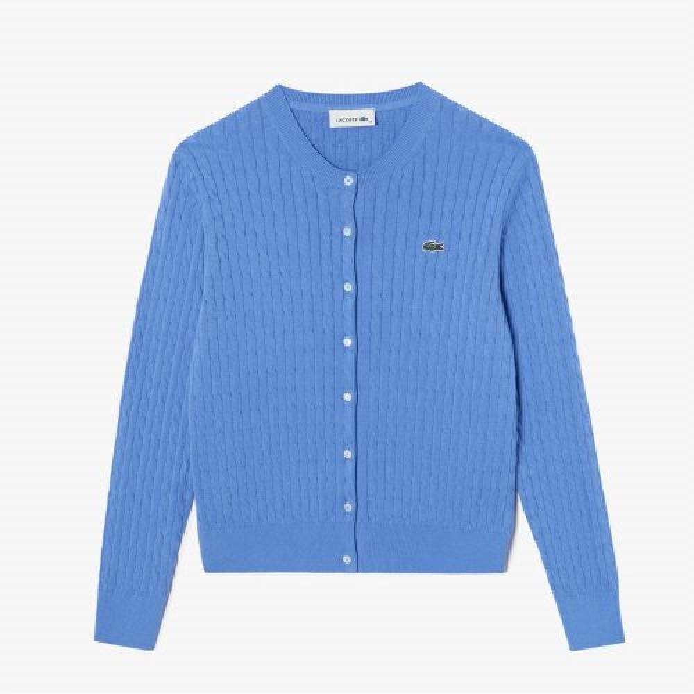 

LACOSTE Женский кардиган с длинными рукавами [светло-синий]