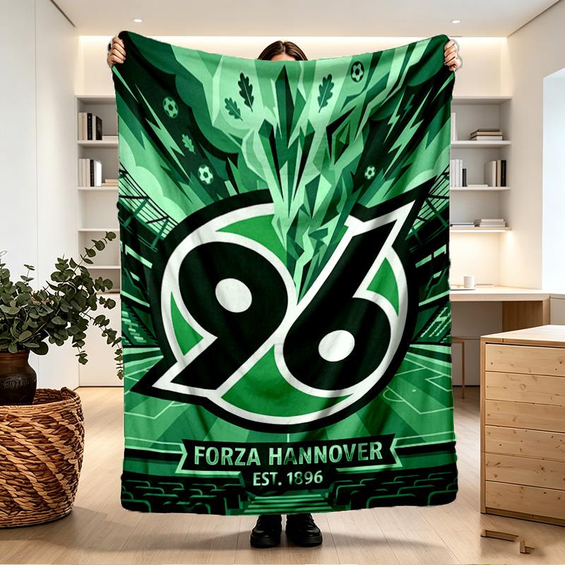 Hannover 96 Football Print Blanket - Soft & Comfortable, for Bedroom, Travel, Sofa, Home Decoration - Birthday Christmas Gift for Friend