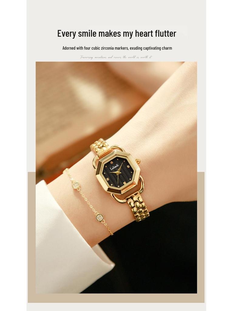 Labaoli Damen Bestseller Quadratisches Stahlarmband Armbanduhr - Elegantes Xiang-Design