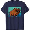 Funny Bison Retro Buffalo Lover Men T-Shirt