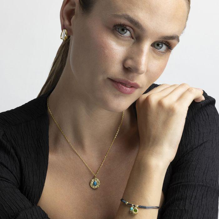 Bracelet - LUXENTER - Zysuo - Argent 925 - finition or jaune 18K - Zircone émeraude